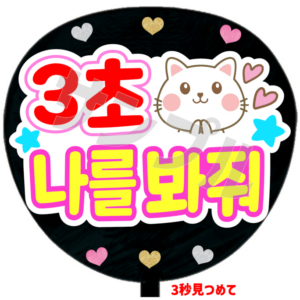3秒見つめて ネコ(韓)
